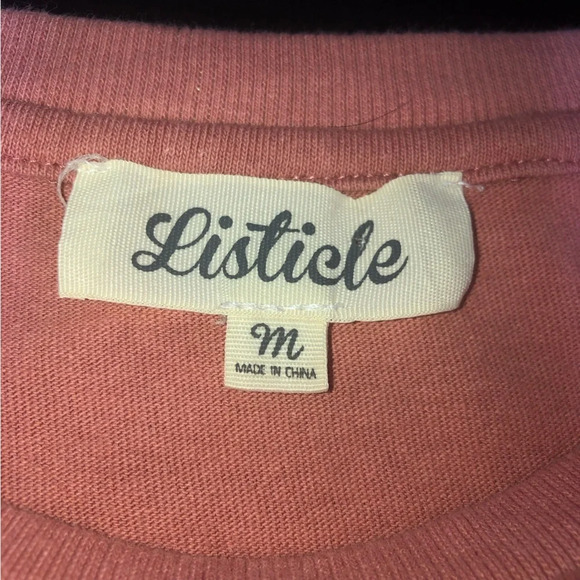 5/$25 Listicle Lightweight Pullover Sweatshirt Sweater M Embroidery Ribbed - Picture 2 of 10